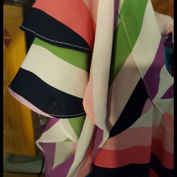 Cold Shoulder Ruffle Sleeve Blouse - Picture 4 of 4